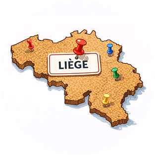 Icone belgique avec des épingles